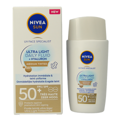 Nivea Sun face daily fluid SPF50 tint medium 40 Milliliter