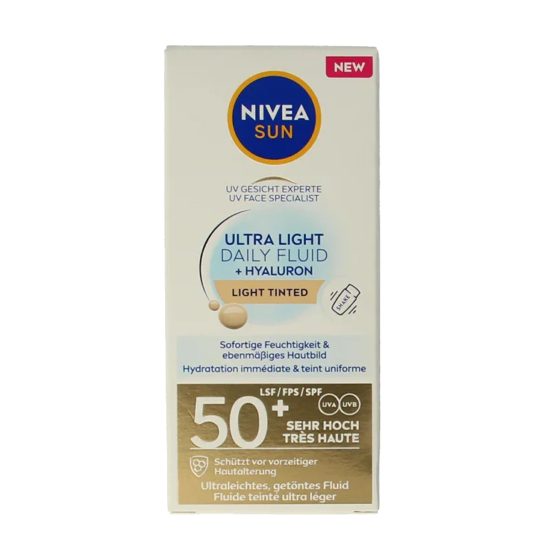 Nivea Sun face daily fluid SPF50 tint light 40 Milliliter