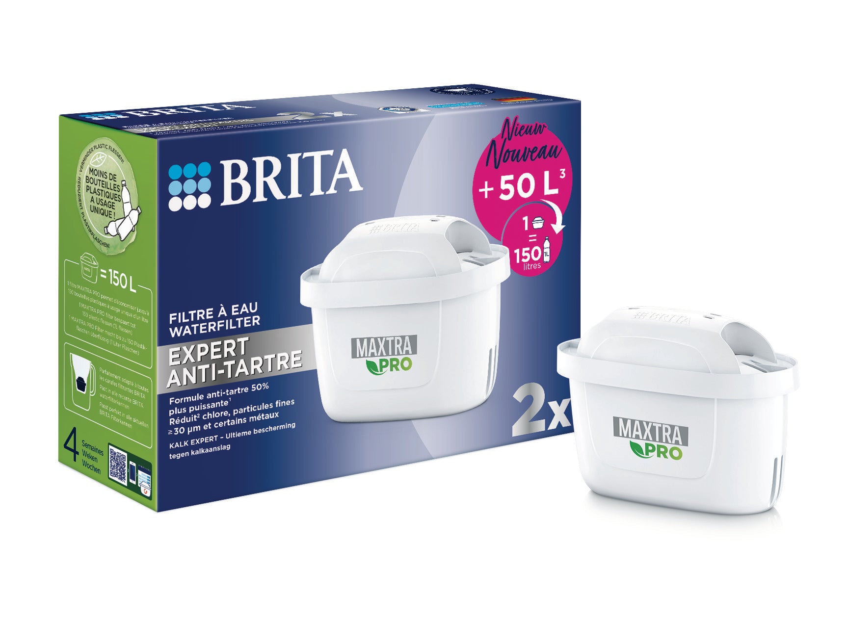 Brita Waterfilterpatroon maxtra pro kalk expert 2-pack 2 Stuks
