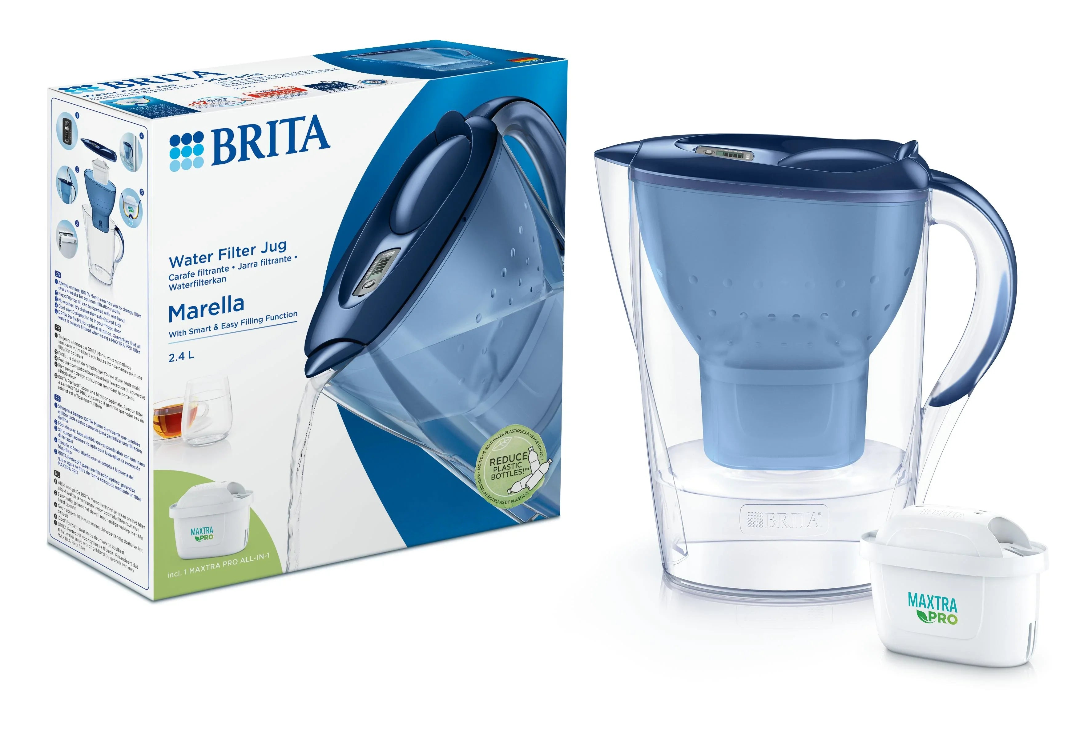 Brita Waterfilterkan Marella cool blue 1 Stuks