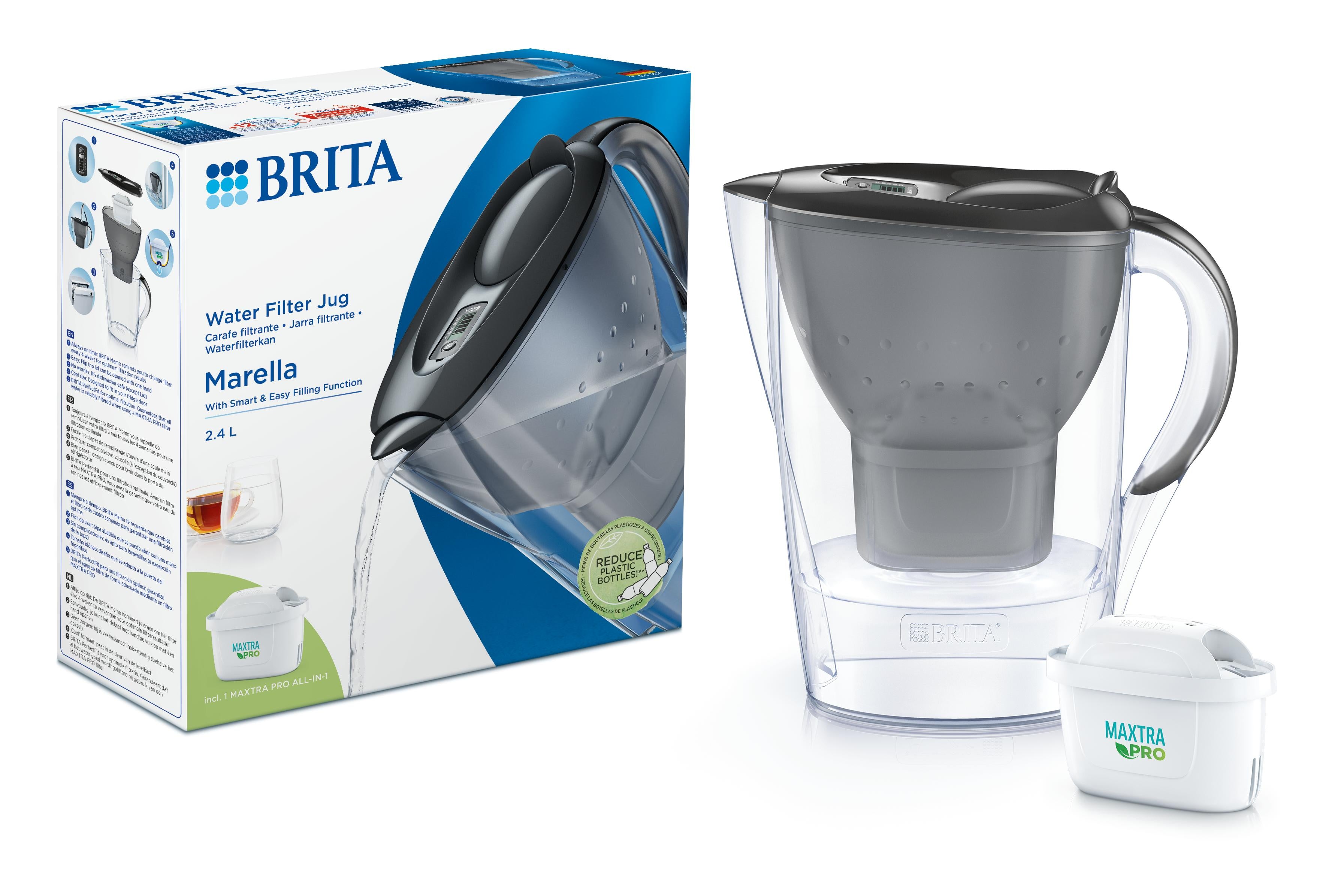 Brita Waterfilterkan Marella cool graphite 1 Set
