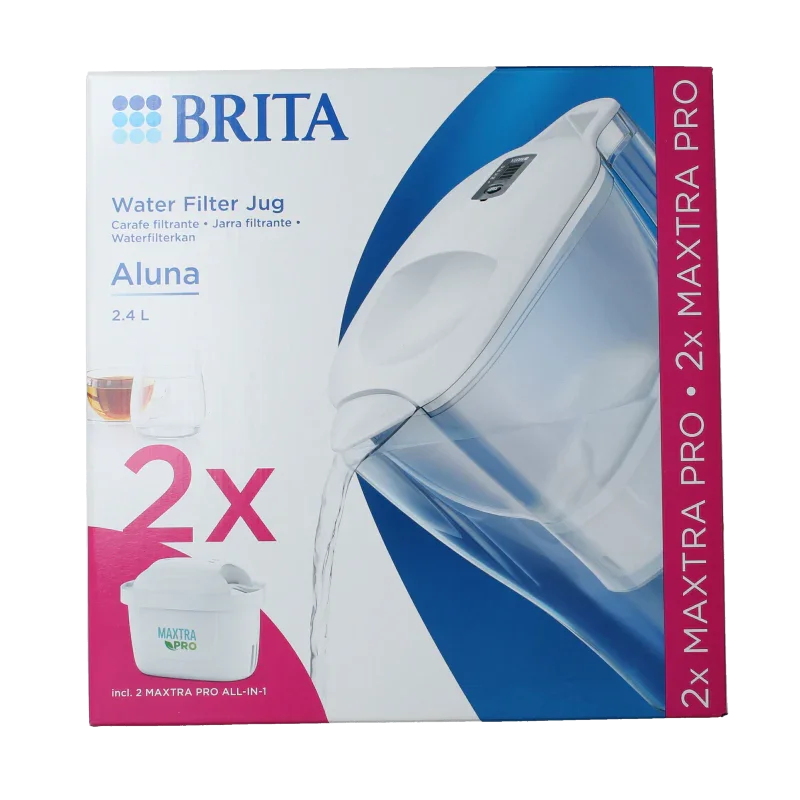 Brita Waterfilterbundel aluna cool white+2 maxtra filter 1 Stuks