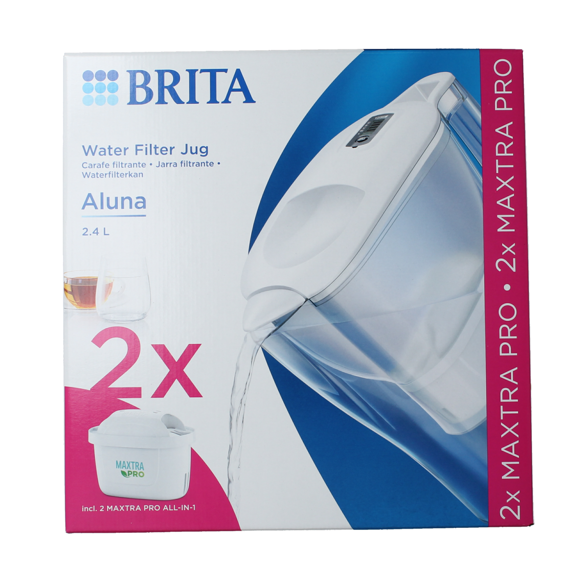 Brita Waterfilterbundel Aluna Cool white + 2 MAXTRA PRO 3.00 Stuks