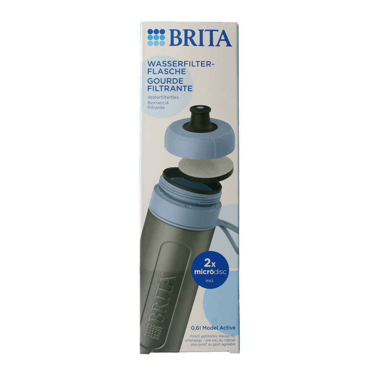 Brita BRITA waterfilterfles Active darkblue 3.00 Stuks