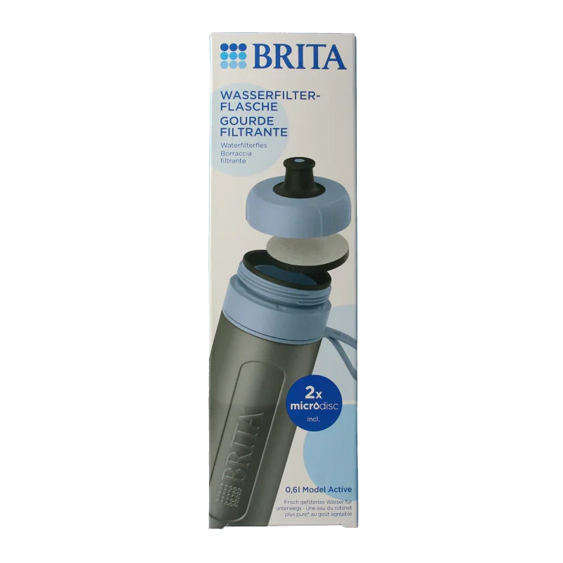 Brita Waterfles active donkerblauw 1 Stuks