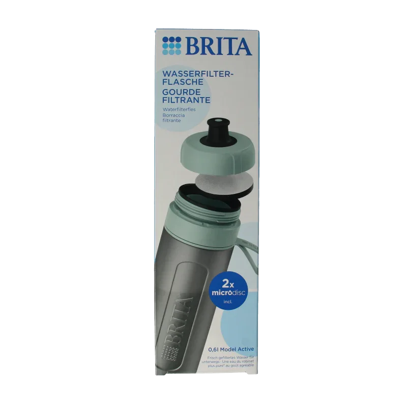 Brita Waterfles active dark green 1 Stuks