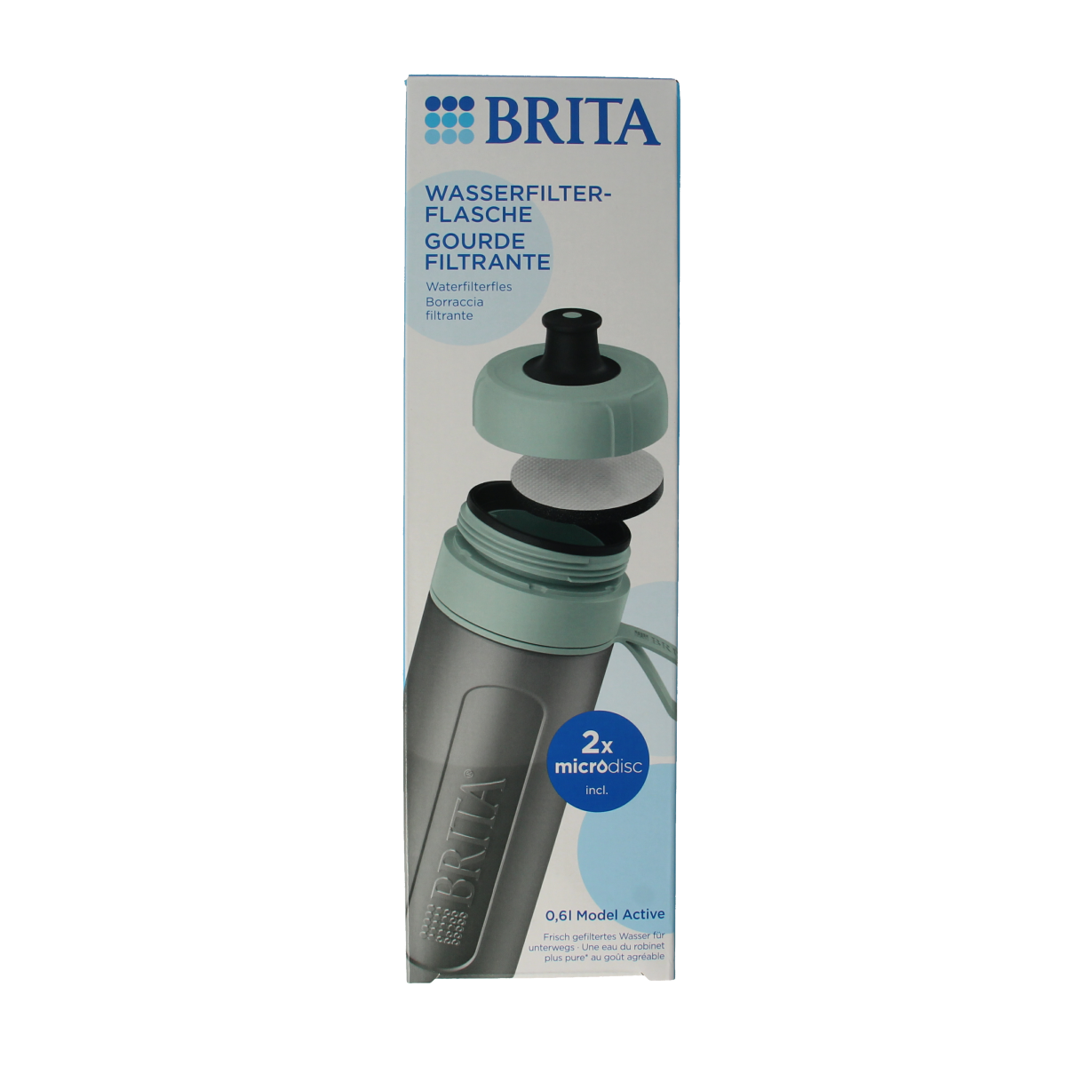 Brita Waterfles active dark green 1.00 Stuks