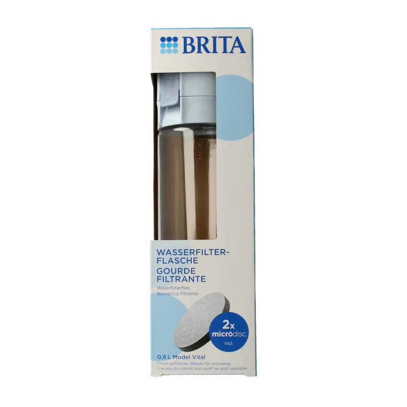 Brita Waterfles vital lichtblauw 1 Stuks
