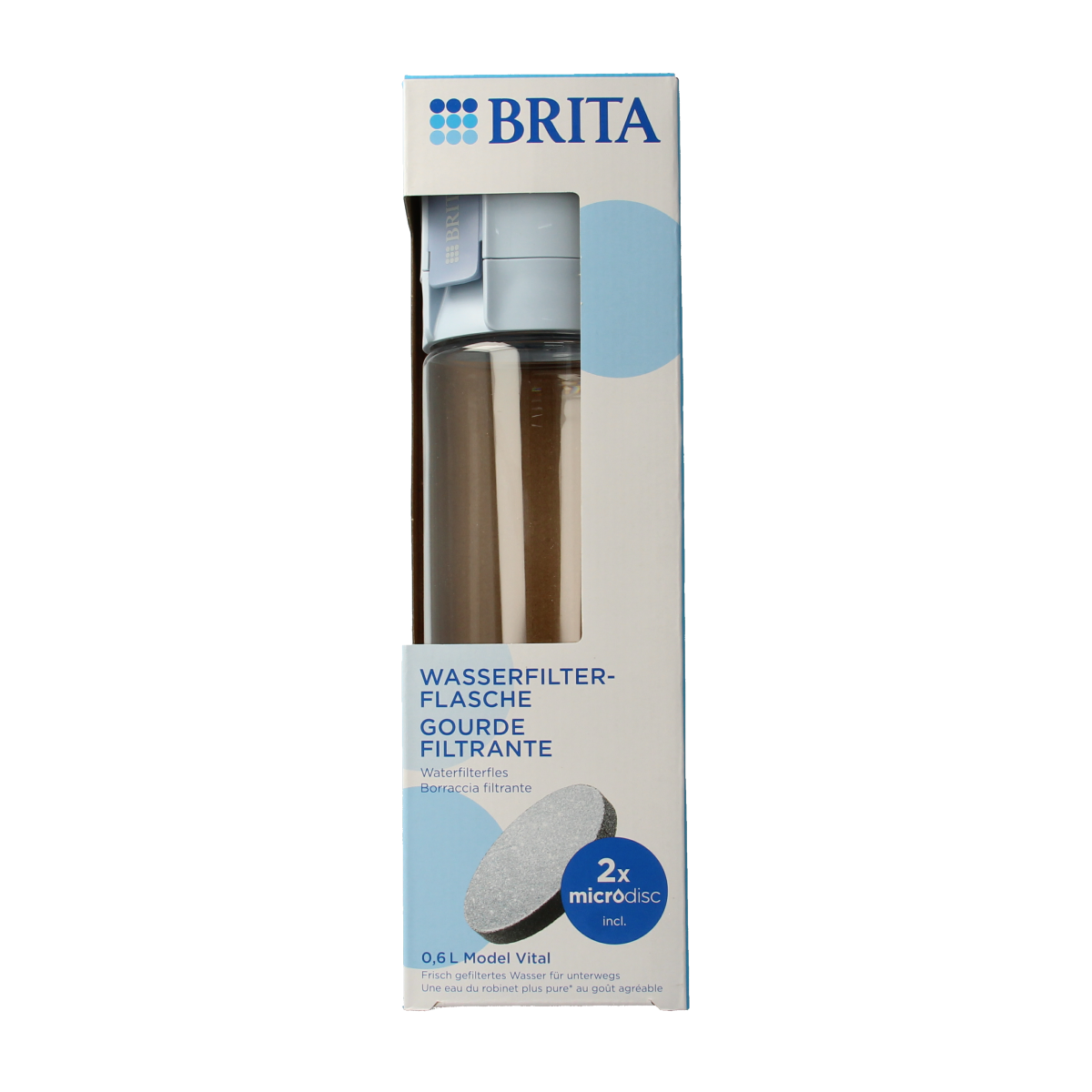 Brita BRITA waterfilterfles lightblue 3.00 Stuks
