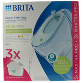 Brita Waterfilterbundel cool powder blue + 3 filters 1 Stuks