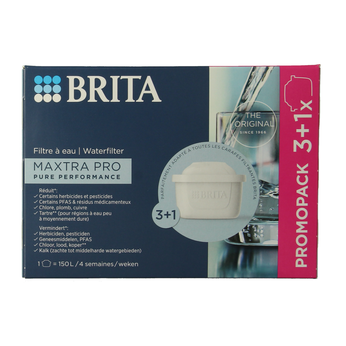 Brita Waterfilterpatroon MAXTRA PRO Pure Performance 3+1 4.00 Stuks