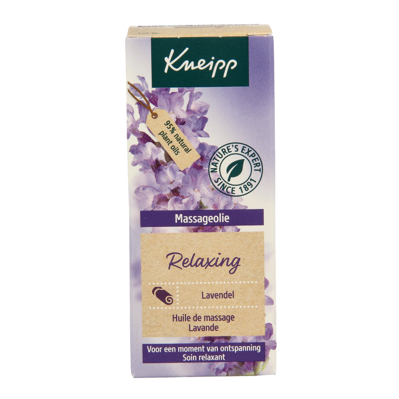 Kneipp Relaxing massageolie lavendel mini 20 Milliliter
