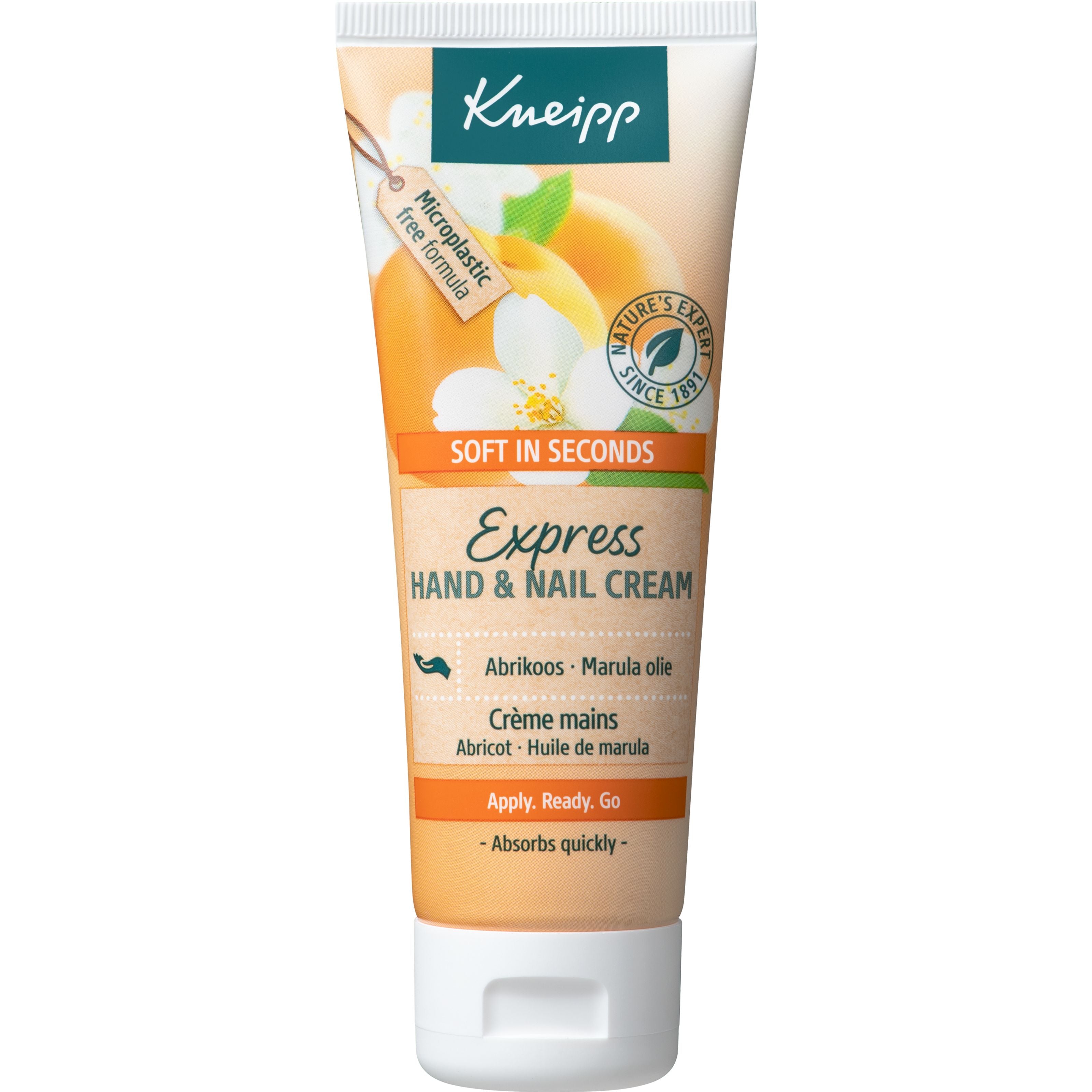 Kneipp Soft in seconds express hand & nail cream abrikoos 75 Milliliter