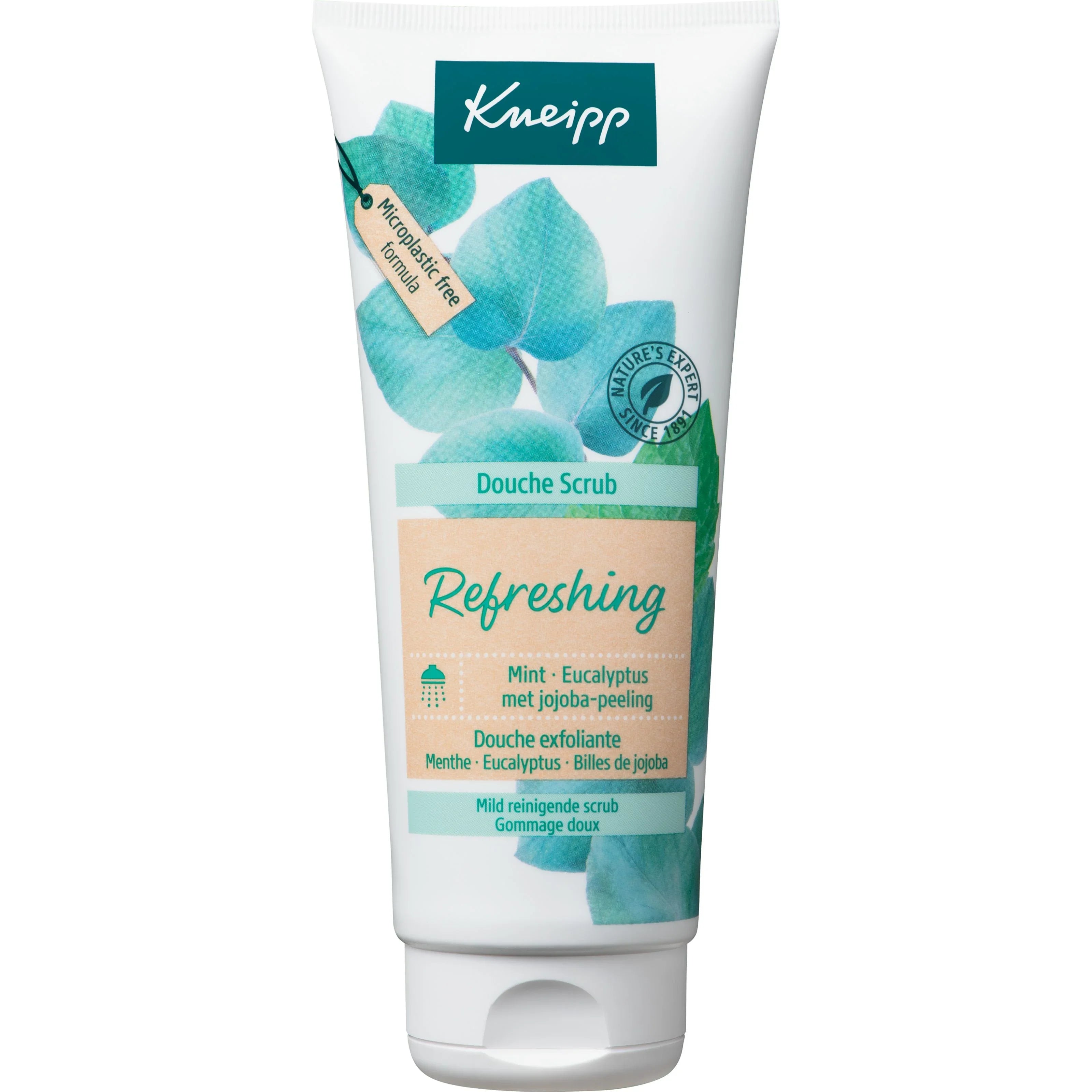 Kneipp Refreshing douche scrub mint eucalyptus en jojoba 200 Milliliter