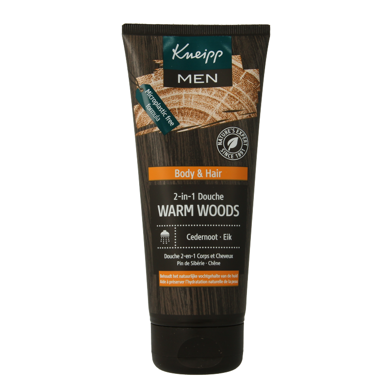 Kneipp 2-in-1 Men Douchegel & Shampoo Warm Woods 200.00 Milliliter