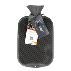 Fashy Kruik warmwater zak antraciet enkele ribbel 2 Liter