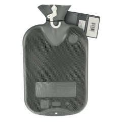 Fashy Kruik warmwater zak antraciet dubbele ribbel 2.00 Liter