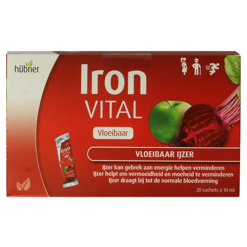 Hubner Iron vital vloeibaar ijzer 20x10ml 20 Stuks