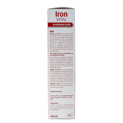Hubner Iron vital vloeibaar ijzer XL 500.00 Milliliter