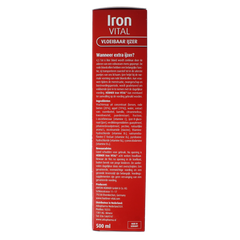 Hubner Iron vital vloeibaar ijzer XL 500.00 Milliliter