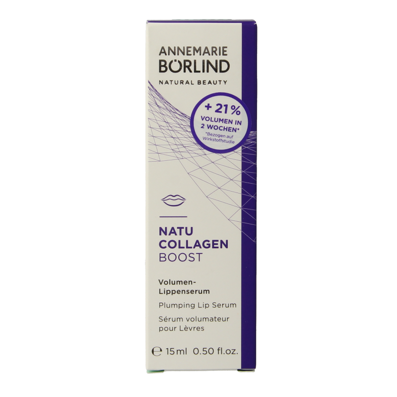 Borlind Natu collagen boost plum lip serum 15 Milliliter