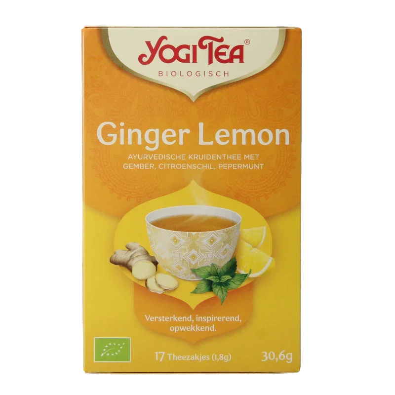 Yogi Tea Ginger lemon munt bio 17 Zakjes