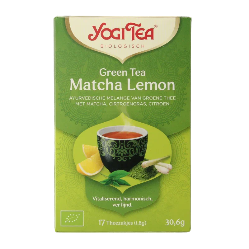 Yogi Tea Green tea matcha lemon bio 17 Zakjes