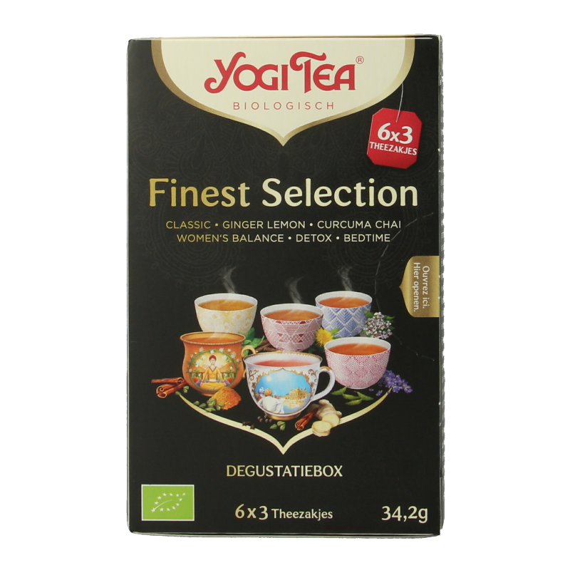 Yogi Tea Finest selection 6 x 3 stuks bio 18 Zakjes