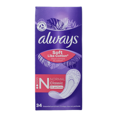Always Dailies inlegkruisjes normaal 34 Stuks