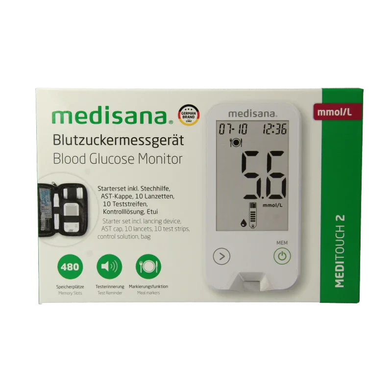 Medisana Meditouch 2 glucosemeter USB 1 Stuks