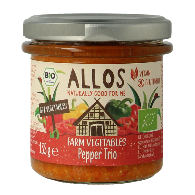 Allos Farm vegetables pepper trio bio 135 Gram