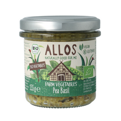 Allos Farm vegetables doperwten & basilicum bio 135.00 Gram