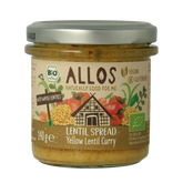 Allos Linzenspread gele curry bio 140 Gram