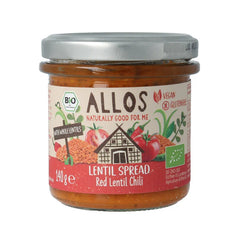 Allos Linzenspread rode chili bio 140 Gram