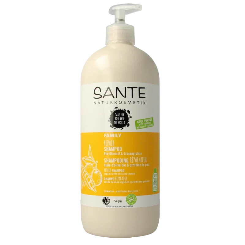 Sante Family shampoo repair olijf & erwten proteine 950 Milliliter