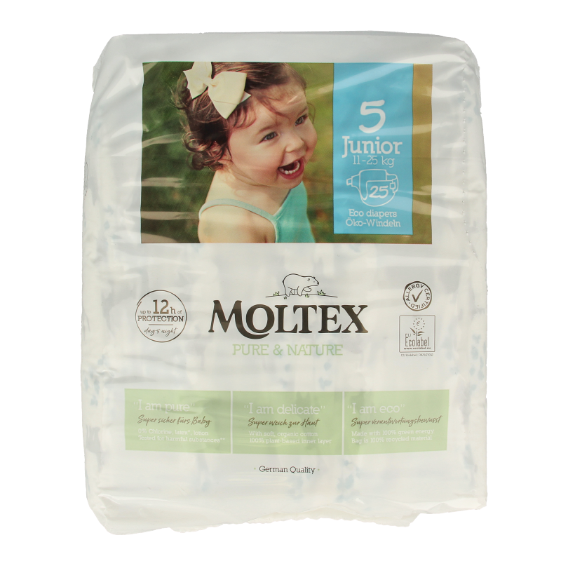 Moltex Pure & nature babyluiers junior 25 Stuks