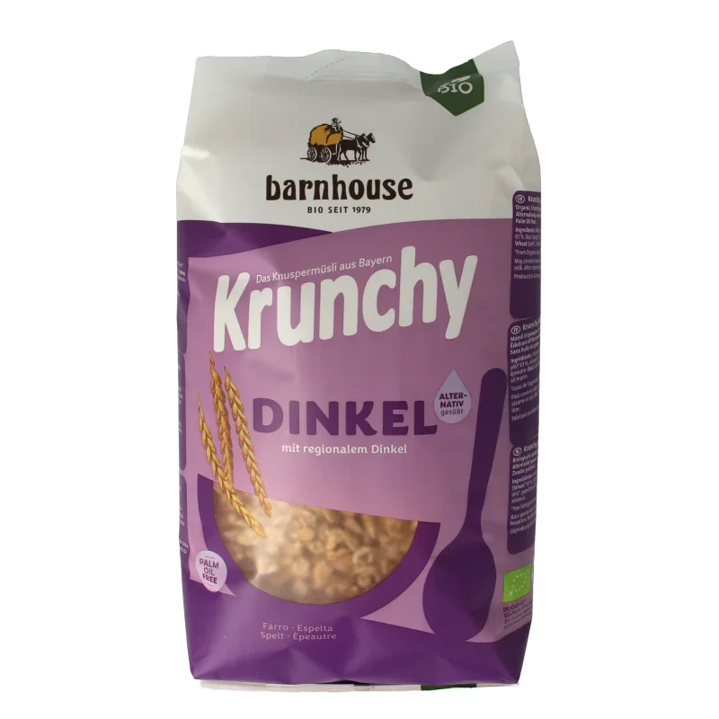 Barnhouse Krunchy pur spelt zonder suiker bio 750 Gram