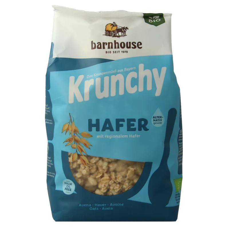 Barnhouse Krunchy pur haver suikervrij bio 375 Gram