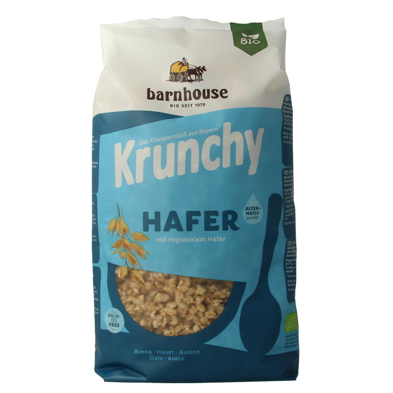 Barnhouse Krunchy pur haver zonder toegevoegde suikers bio 750 Gram