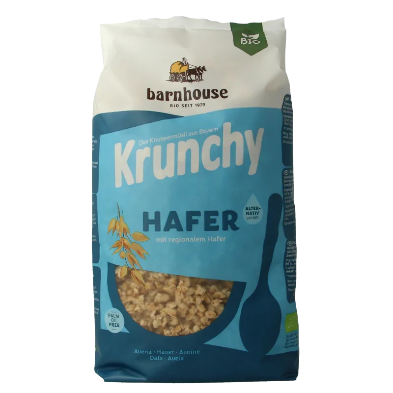 Barnhouse Krunchy pur haver zonder toegevoegde suikers bio 750 Gram