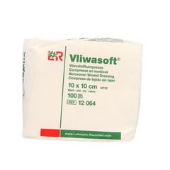 Vliwasoft Vlieskompres 10 x 10cm 4-laags 100 Stuks