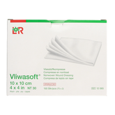 Vliwasoft Vlieskompres 10 x 10cm 4-laags 75 x 2 stuks 150 Stuks