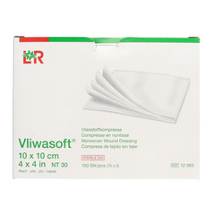 Vliwasoft Vlieskompres 10 x 10cm 4-laags 75 x 2 stuks 150.00 Stuks