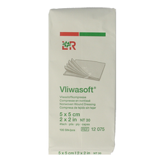 Vliwasoft Vlieskompres 5 x 5cm 4-laags 100 Stuks