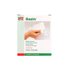 Gazin Gaaskompres 7.5 x 7.5 steriel 5 x 2 10 Stuks