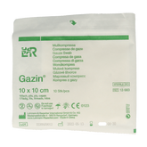 Gazin Gaaskompressen 10 x 10cm steriel 10.00 Stuks
