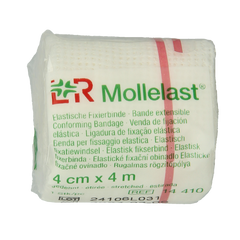 Mollelast Elastisch hydrofiel windsel 4m x 4cm 1.00 Stuks
