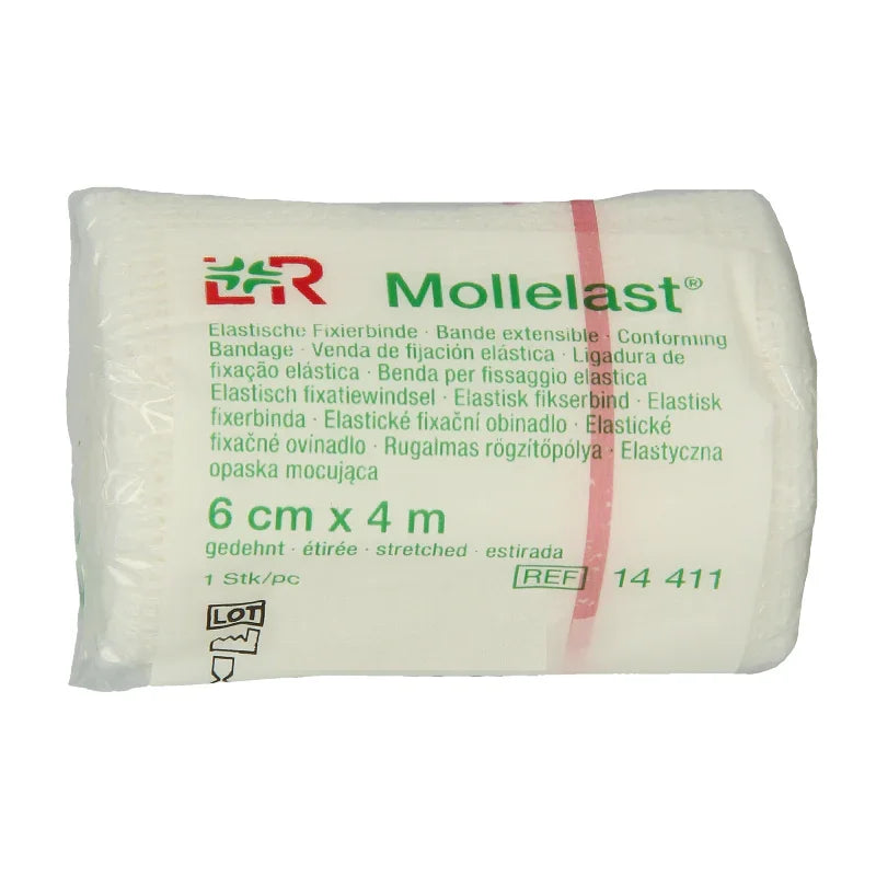 Mollelast Elastisch hydrofiel windsel 4m x 6cm 1.00 Stuks