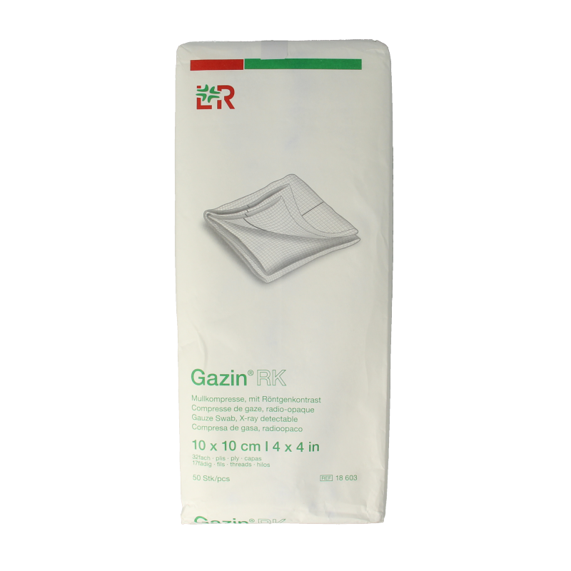 Gazin Gaaskompres 10 x 10 niet steriel 17draads 32L 50 Stuks