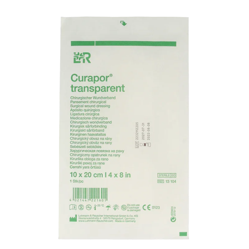 Curapor Wondverband transparant 10 x 20cm steriel 1 Stuks